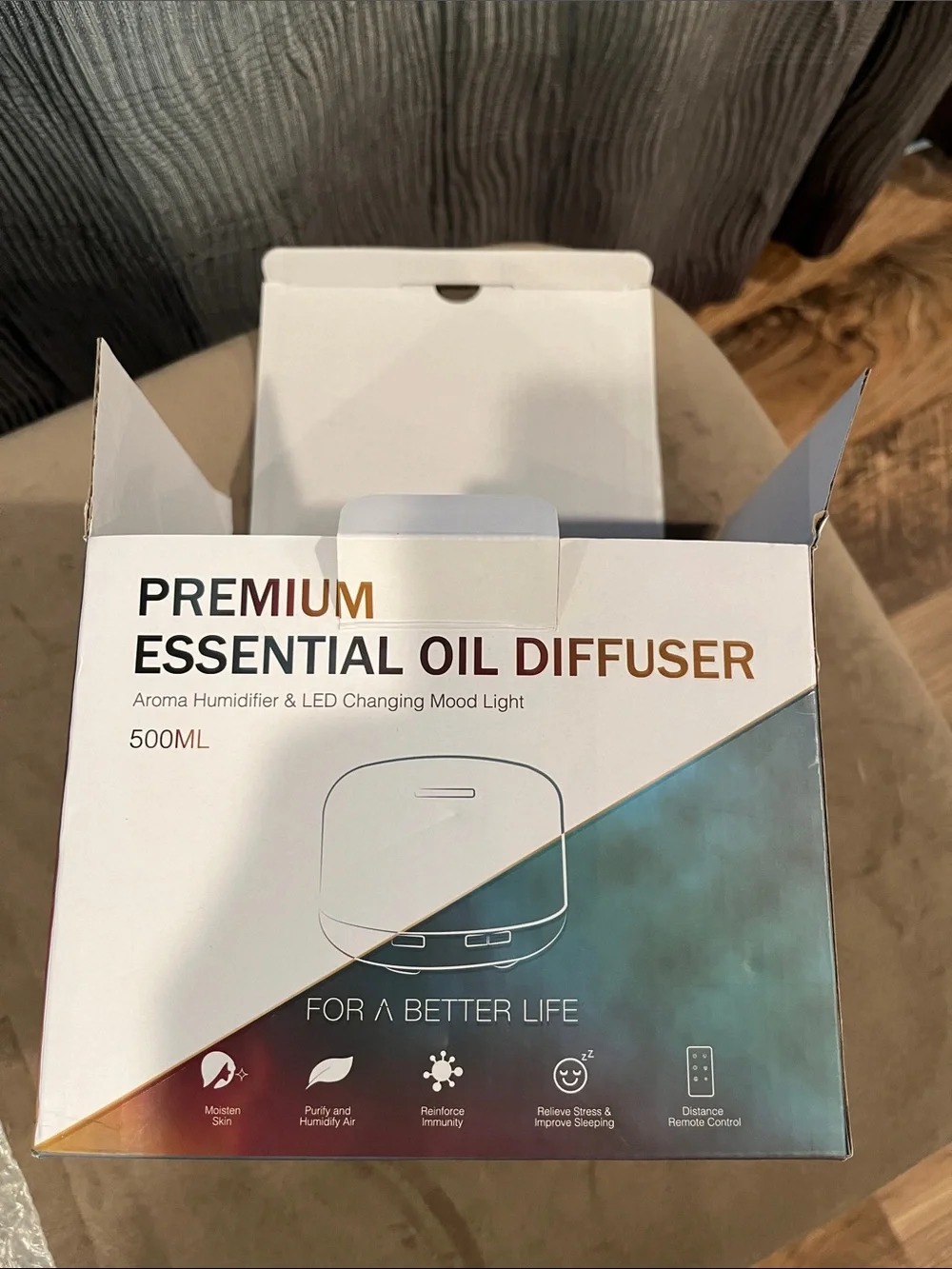 Saluki Premium Essential Oil Diffuser with Remote for Color Mood